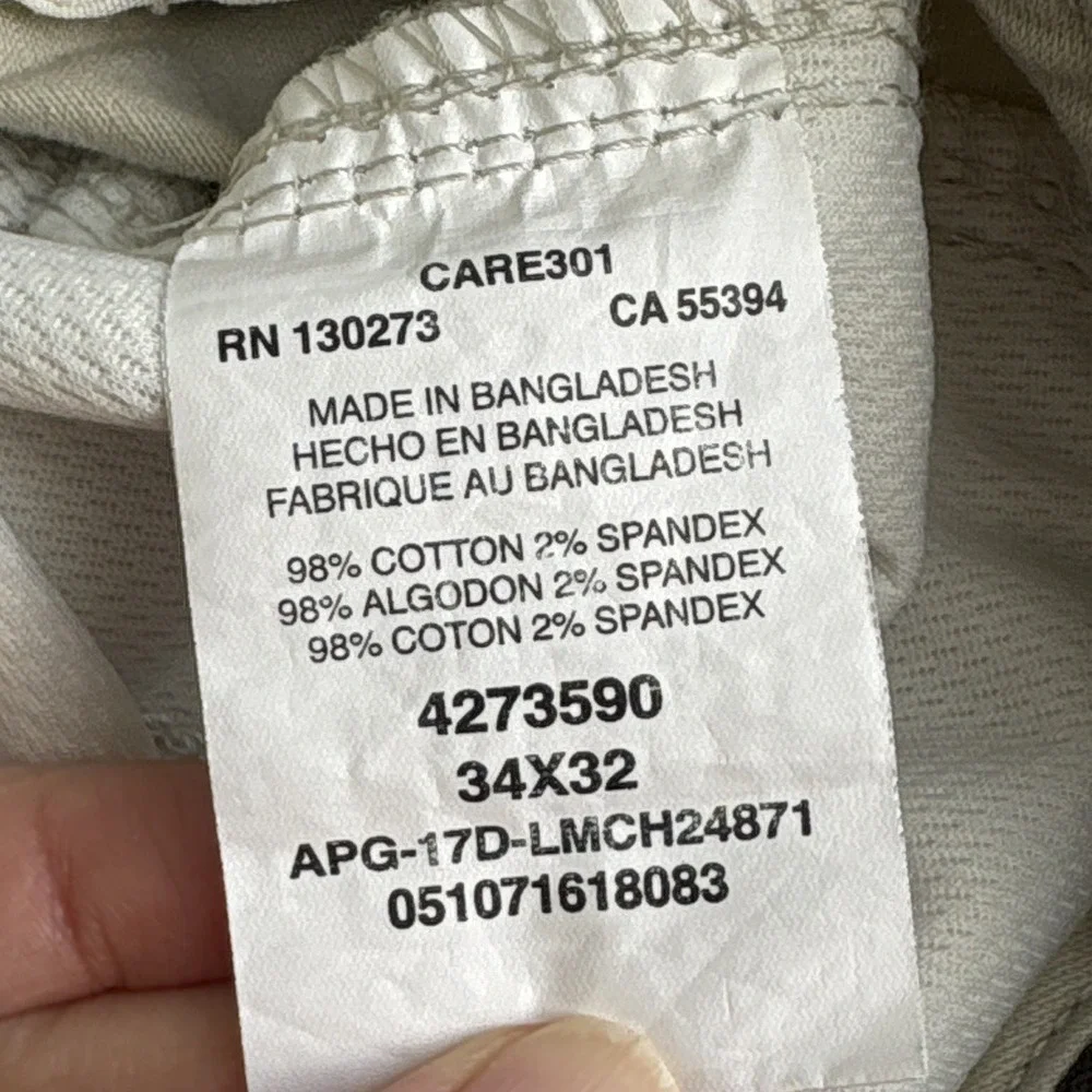 Lee Mens X-treme Comfort Chino Pants Size 34x32 Beige Cotton Blend Stretch - Picture 9 of 14